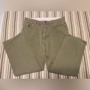 Polo Ralph Lauren Pony Men's Olive Green Chinos - size 35x30